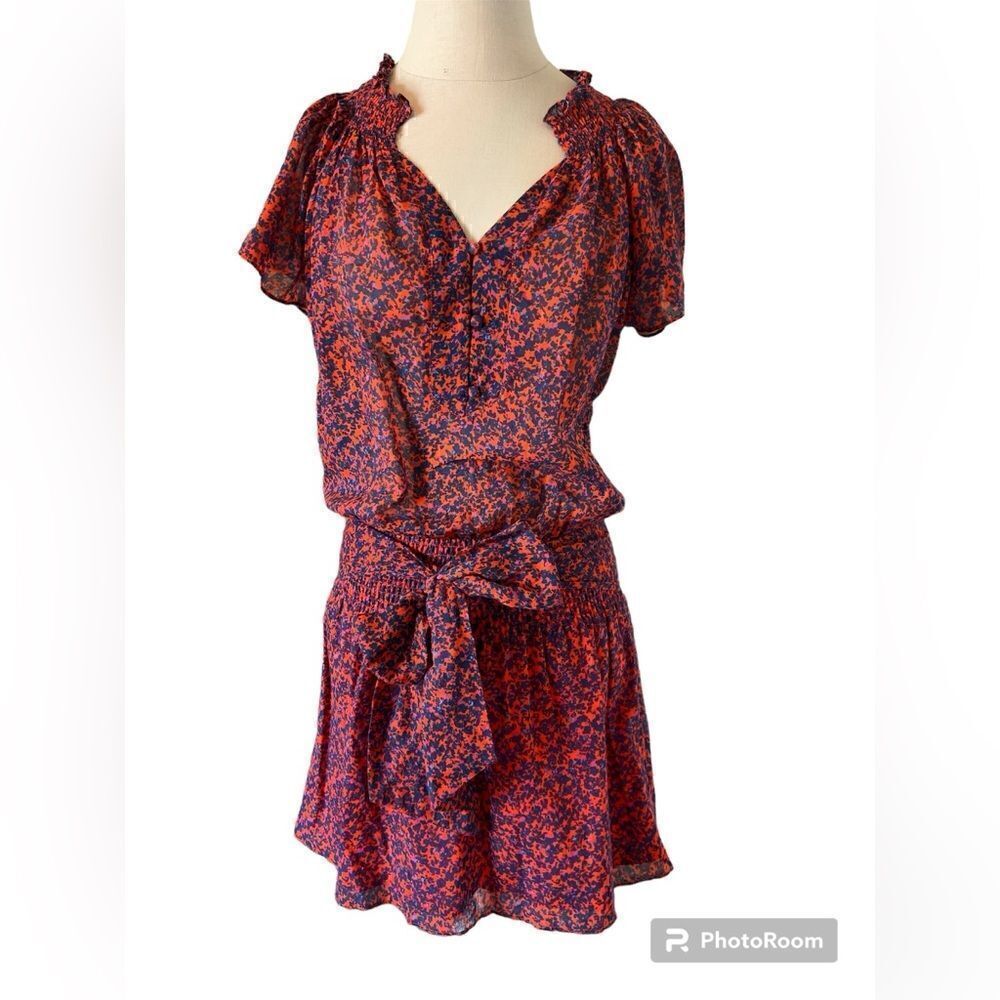 Parker Drop Waist Belted Mini Dress